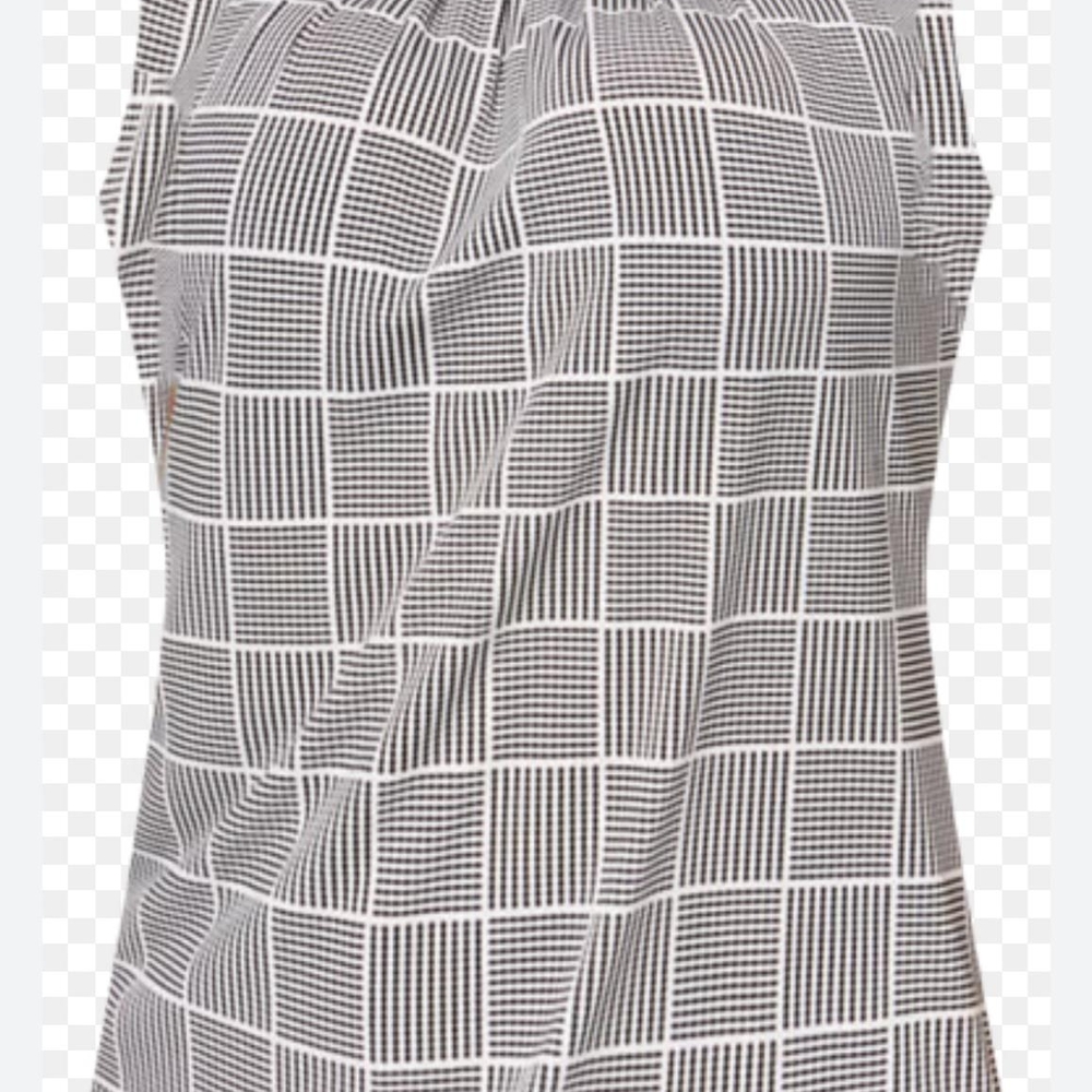 Calvin Klein Collection Black and White Checkered Top